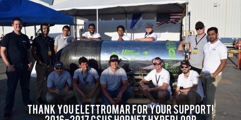 Elettromar partner dell’ University Enterprises, Inc of Sacramento State nel progetto Hyperloop